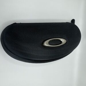 Oakley Black Textured Hard Shell Eyewear Case with Metal Logo